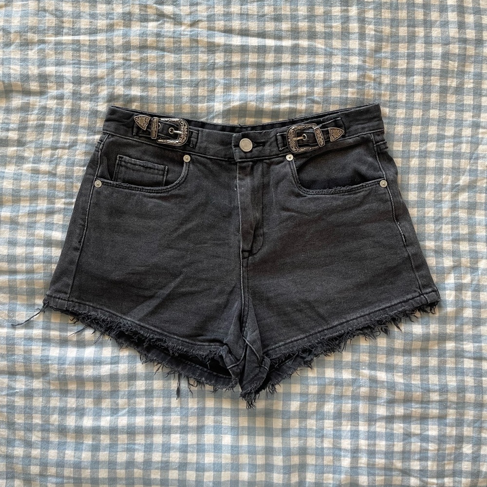 BLANK NYC WASHED BLACK DENIM BARROW SHORTS | Sz 26